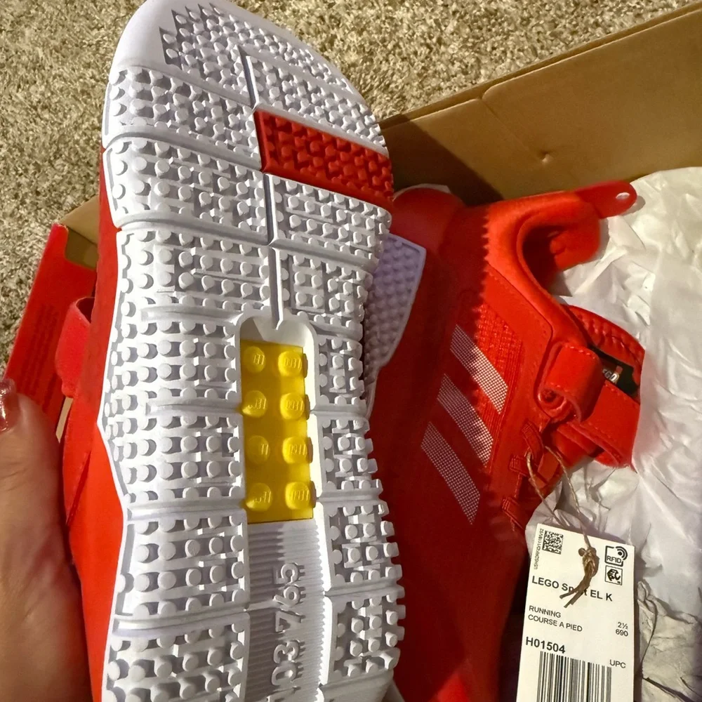 Lego Adidas Kids Size 3 New In Box - Picture 3 of 5